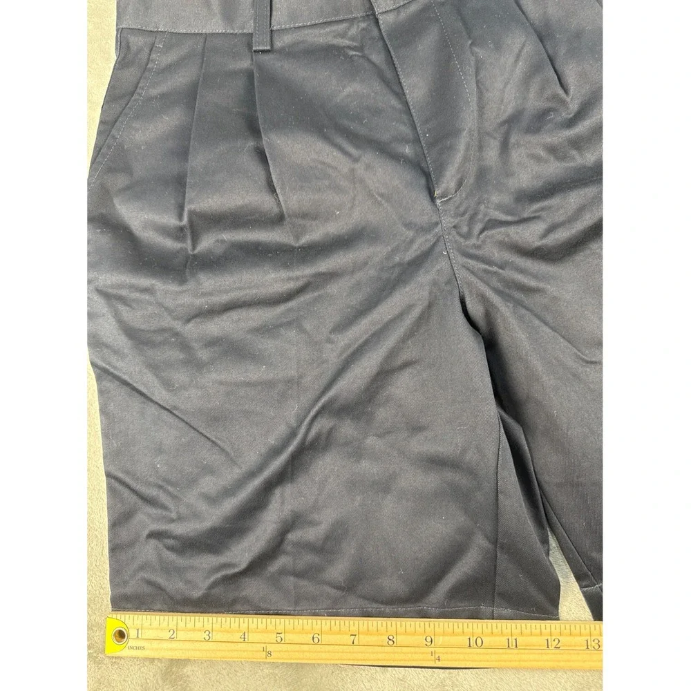 Gap Khakis Mens 32 Navy Blue Pleated Relaxed Fit Chino Shorts